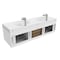 Castello Usa Thames 60-inch White Vanity Set with White Top and Chrome Handles CB-MC-60W-CHR-20146-WH - alternate 4